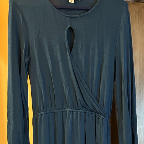 Amour Vert keyhole wrap dress, teal, size S - Picture 4 of 4